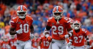 Florida Gators players run out of the Swamp against Vandy- 1280x852
