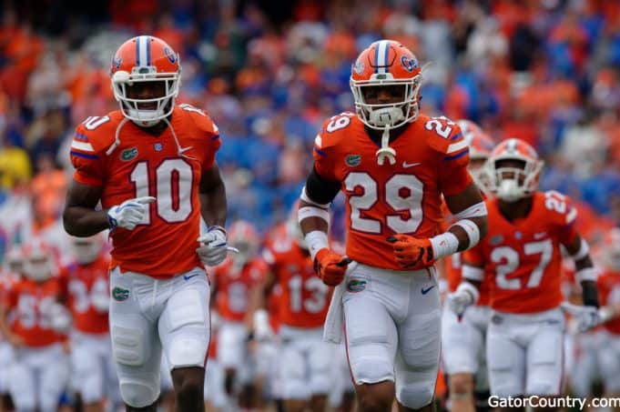 Florida Gators players run out of the Swamp against Vandy- 1280x852