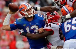 Florida Gators quarterback Feleipe Franks sacked against Georgia-1280x852