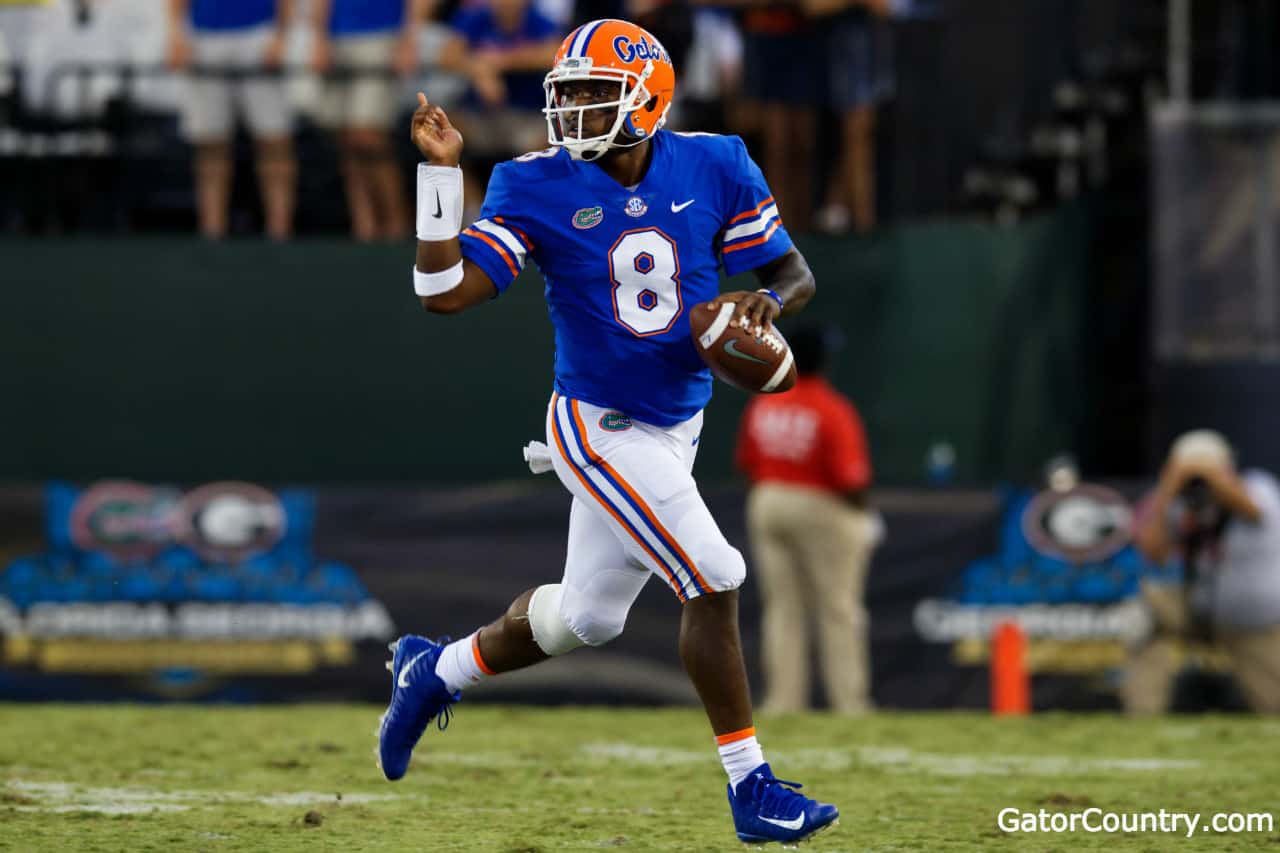 Florida Gators quarterback Malik Zaire runs against Georgia ...