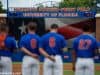 The Florida Gators stand for the National Anthem before game three of the 2017 Gainesville Super Regional at McKethan Stadium- Florida Gators baseball- 1280x854