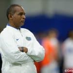 University of Florida coach Randy Shannon watches drills during the Florida Gators Friday Night Lights camp- Florida Gators football- 1280x852