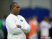 University of Florida coach Randy Shannon watches drills during the Florida Gators Friday Night Lights camp- Florida Gators football- 1280x852