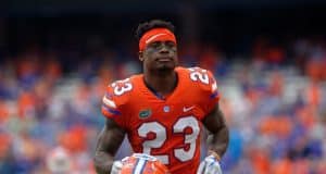 University of Florida defensive back Chauncey Gardner runs out of the tunnel before the Florida Gators game against Vanderbilt- Florida Gators football- 1280x852