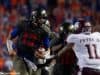 University of Florida quarterback Feleipe Franks scrambles for a 79-yard gain against the Texas A&M Aggies- Florida Gators football- 1280x852