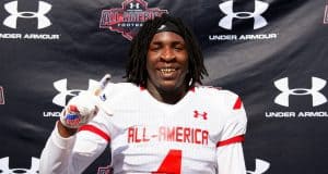 University of Florida receiver James Robinson poses after a practice at the 2017 Under Armour All-American game- Florida Gators football- 1280x854