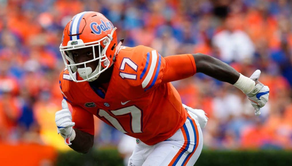 University of Florida receiver Kadarius Toney runs a route during the Florida Gators win over Vanderbilt- Florida Gators football- 1280x852