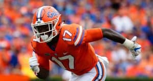 University of Florida receiver Kadarius Toney runs a route during the Florida Gators win over Vanderbilt- Florida Gators football- 1280x852