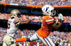 Florida Gators WR Brandon Powell catches a TD against FSU- 1280x853