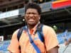 University of Florida offensive lineman Fred Johnson smiles as he walks into Ben Hill Griffin Stadium before playing Kentucky- Florida Gators football- 1280x852