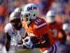 University of Florida receiver Josh Hammond runs after a catch against the Florida State Seminoles- Florida Gators football- 1280x853