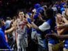 University of Florida Gators guard Egor Koulechov celebrates the Florida Gators 81-74 win over Vanderbilt- Florida Gators basketball- 1280x852