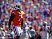 University of Florida defensive back Duke Dawson reacts to a pass breakup against Florida State- Florida Gators football- 1280x853