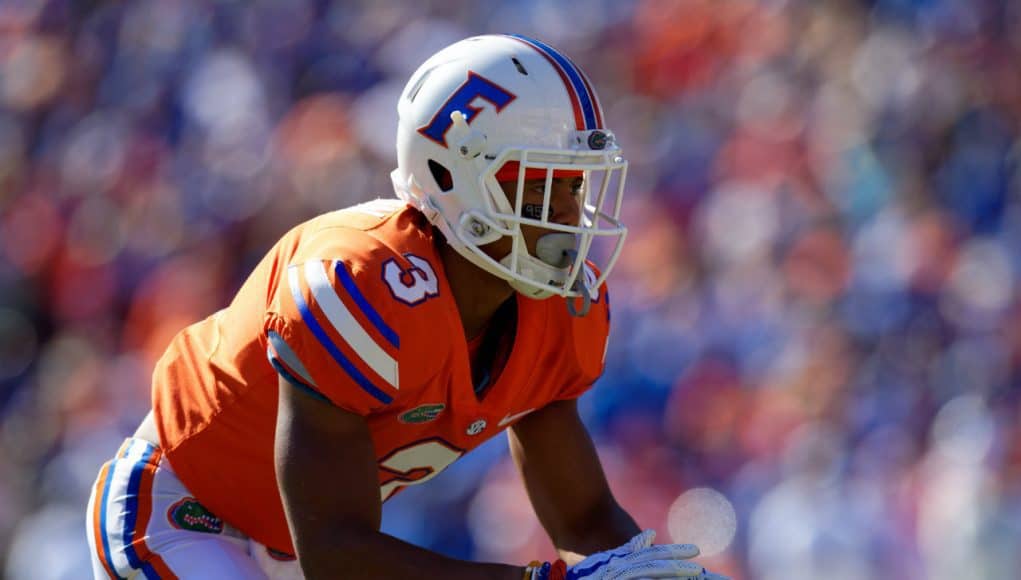 University of Florida defensive back Marco Wilson lines up in coverage against Florida State- Florida Gators football- 1280x852