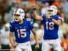 University of Florida kicker Eddy Pineiro and punter Johnny Townsend celebrate a field goal against the Michigan Wolverines- Florida Gators football- 1280x853