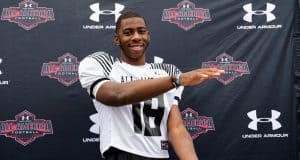 Florida Gators tight end signee Kyle Pitts does the Gator Chomp-1280x853