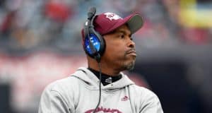 Dec 30, 2017; Jacksonville, FL, USA; Mississippi State Bulldogs interim head coach Greg Knox during the game against the Louisville Cardinals in the 2017 TaxSlayer Bowl at EverBank Field. Mandatory Credit: Melina Vastola-USA TODAY Sports