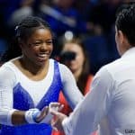 Florida Gators Gymnastics celebrate against Alabama- 1280x853