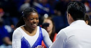 Florida Gators Gymnastics celebrate against Alabama- 1280x853