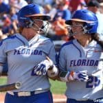 Florida Gators softball players Kayli Kvistad and Janell Wheaton during the Maryland game- 1280x852