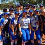 Florida Gators softball team before the Maryland game in 2018- 1280x853