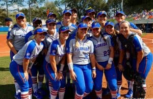 Florida Gators softball team before the Maryland game in 2018- 1280x853