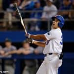University of Florida first baseman Keenan Bell takes a swing during an opening night win over the Siena Saints- Florida Gators baseball- 1280x852