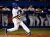 University of Florida outfielder Nick Horvath singles against Siena on opening night of the 2018 baseball season- Florida Gators baseball- 1280x853