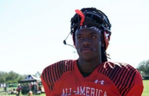 University of Florida quarterback Emory Jones walks off of the practice field after the third day of practices at the Under Armour All-American Game- Florida Gators football- 1280x853