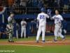 University of Florida third baseman Jonathan India is congratulated by JJ Schwarz after India’s fourth inning home run against Siena- Florida Gators baseball- 1280x853