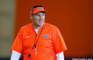 Florida Gators Head Coach Dan Mullen at spring practice 2018- 1280x853