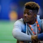 Florida Gators defensive end target Kayvon Thibodeaux at Florida spring practice- 1280x853
