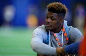 Florida Gators defensive end target Kayvon Thibodeaux at Florida spring practice- 1280x853