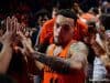 Florida Gators guard Chris Chiozza celebrates after beating Kentucky for senior day-1280x852