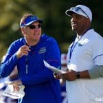 Florida Gators head coach Dan Mullen and quarterbacks coach Brian Johnson- 1280x853