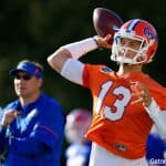Florida Gators quarterback Feleipe Franks throws in spring practice 2018-1280x853