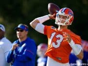 Florida Gators quarterback Feleipe Franks throws in spring practice 2018-1280x853