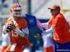 Florida Gators quarterback Feleipe Franks works with head coach Dan Mullen at spring practice- 1280x853