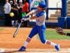 Florida Gators softball player Hannah Adams hits against Maryland in 2018-1280x853