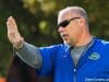 Offensive line coach John Hevesy during Florida Gators spring practice 2018-1280x853