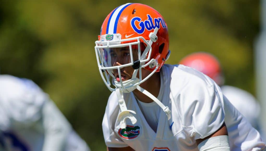 University of Florida cornerback Marco Wilson lines up for a drill during the Florida Gators second spring practice- Florida Gators football- 1280x853