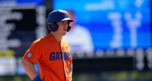 University of Florida infielder Deacon Liput on second base during a win over the Miami Hurricanes- Florida Gators baseball- 1280x852