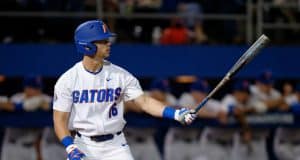 University of Florida outfielder Wil Dalton gets set in the box during an at bat against Siena- Florida Gators baseball- 1280x852