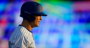 University of Florida outfielder Wil Dalton on second base after a double against the Florida State Seminoles- Florida Gators baseball- 1280x853