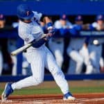 University of Florida outfielder Wil Dalton singles against the Florida State Seminoles- Florida Gators baseball- 1280x853