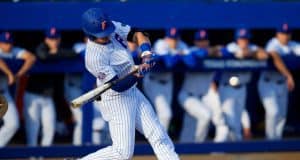 University of Florida outfielder Wil Dalton singles against the Florida State Seminoles- Florida Gators baseball- 1280x853