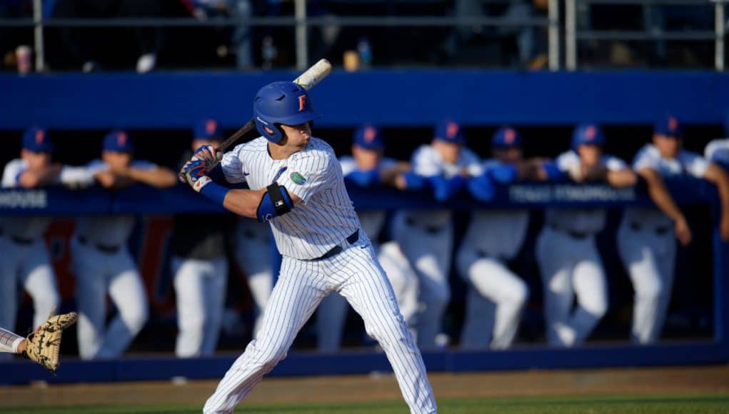 University of Florida outfielder Wil Dalton takes a swing in a win over the Florida State Seminoles- Florida Gators baseball- 1280x853