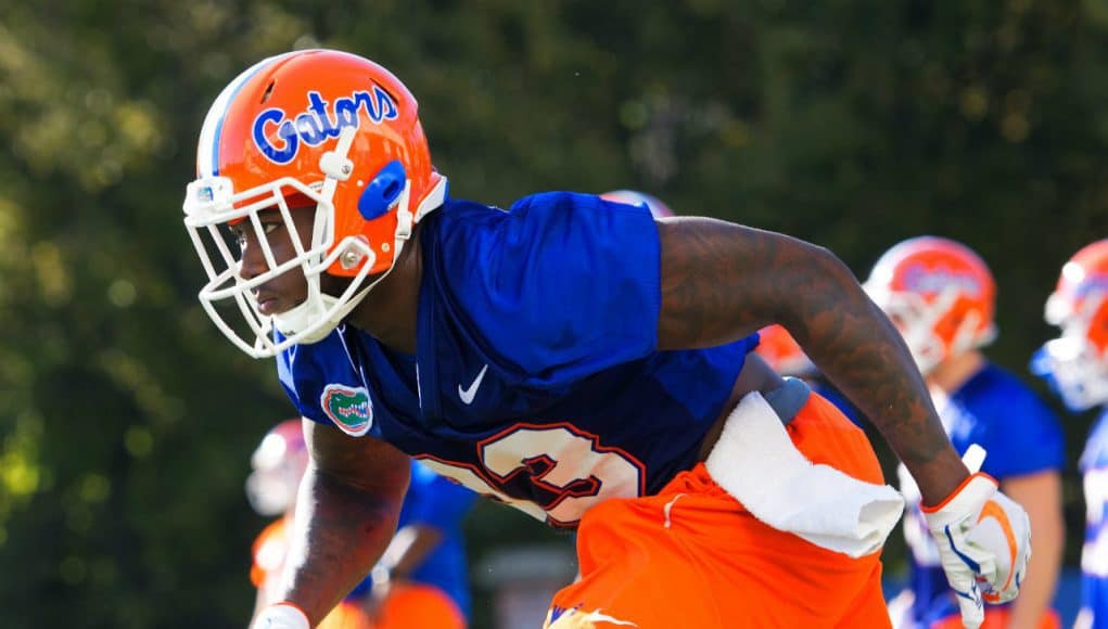 University of Florida receiver Rick Wells goes through drills during the Florida Gators first spring practice- Florida Gators football- 1280x853