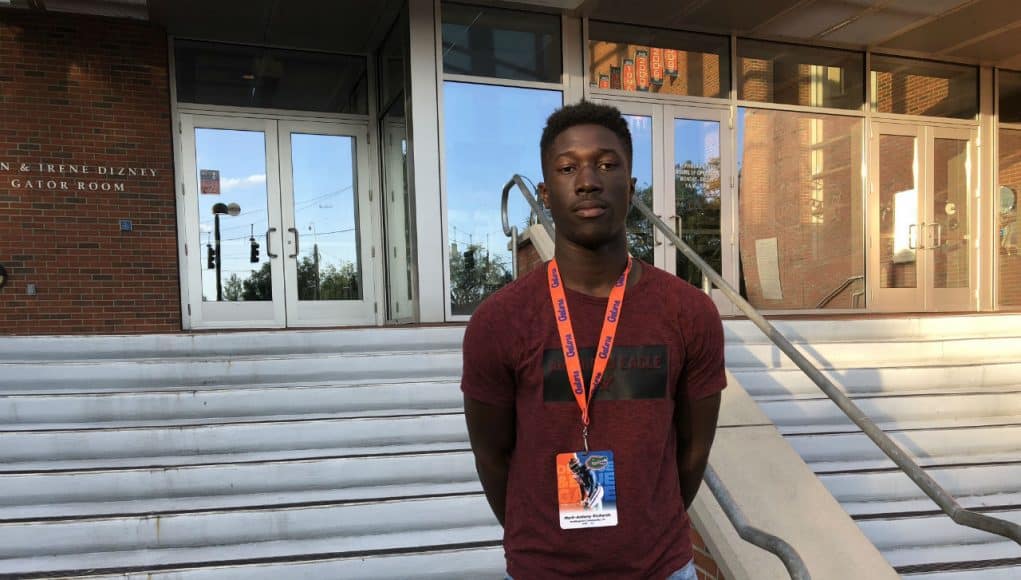 Florida Gators athlete target Mark-Antony Richards at the Orange and Blue game-1280x960