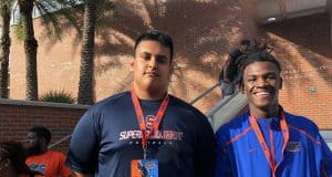 Florida Gators commits Ethan White and Keyvone Lee at the Orange and Blue game- 1280x960